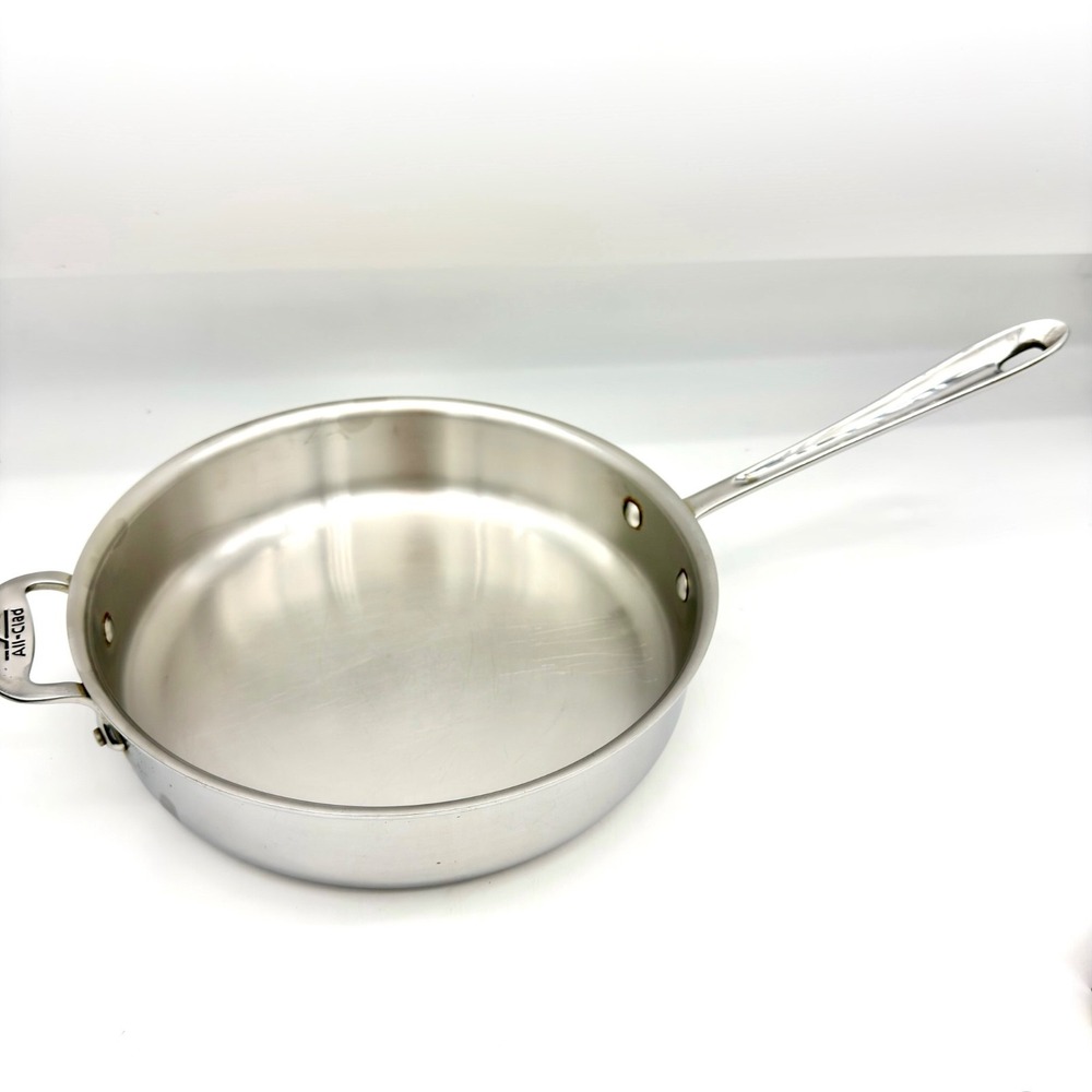 Saute Pan Silver Stainless Steel All-Clad 3 Quart 3-Ply D3 USA NO LID
